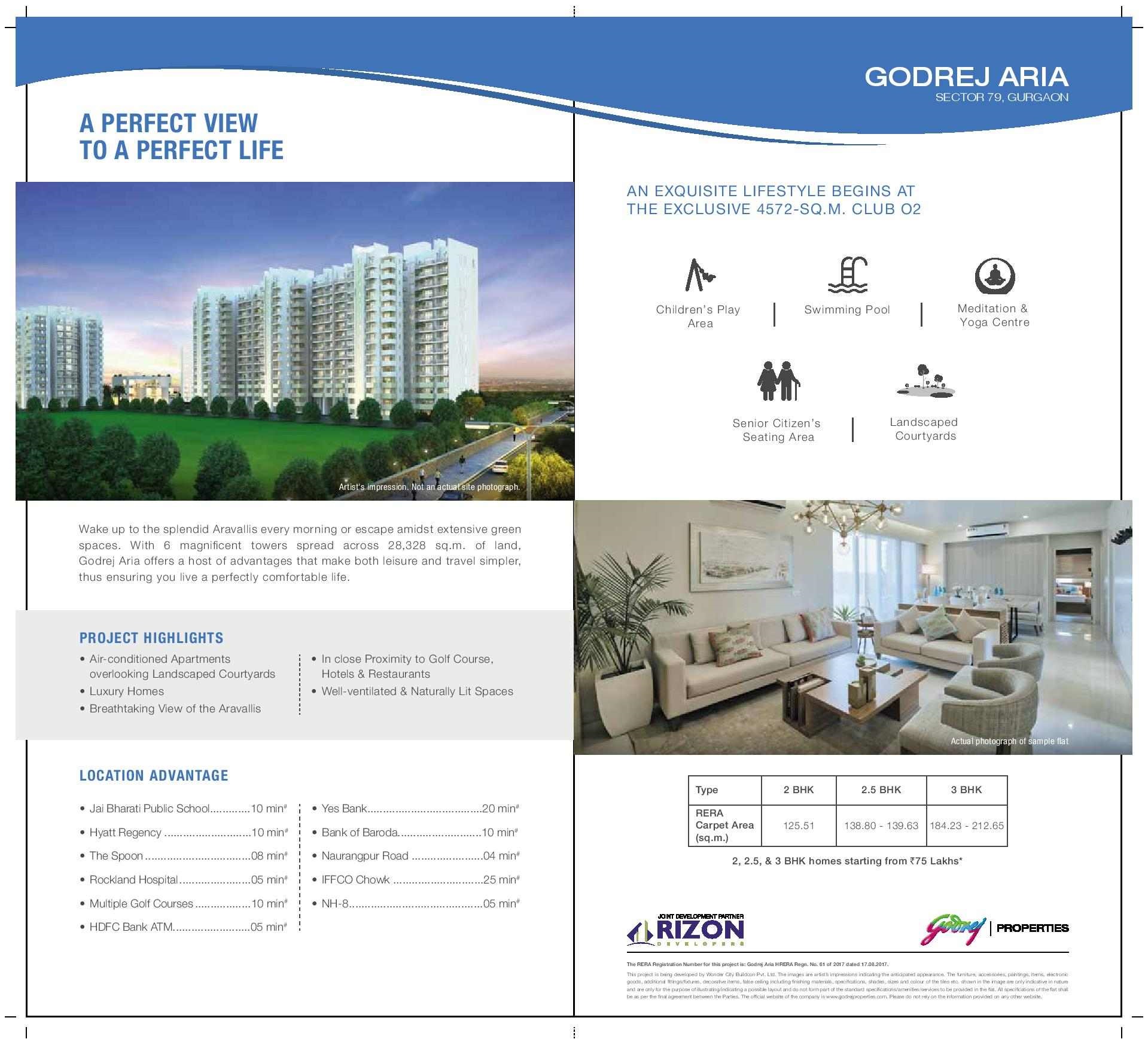 Own a home at Rs.9999 per month with Happy EMI at Godrej Aria in Gurgaon Update